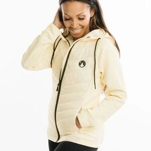 ZYIA Women's Cream Hooded Jacket